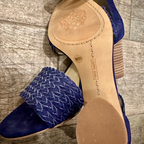 Vince Camuto Blue Heeled Sandals with Braided Detail - Picture 3 of 3